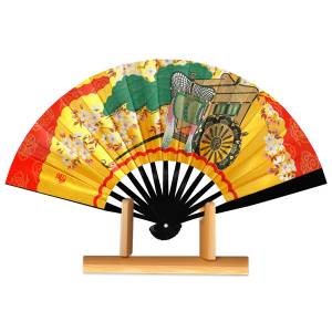 日本のお土産 台付き茶扇 源氏物語 帚木 Rd005 - itotsune