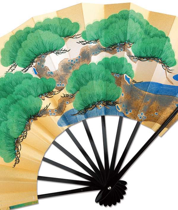 期間限定価格商品 飾り京扇子 舞扇子タイプ itotsune - Xc002 緑松/秋草 日本舞踊