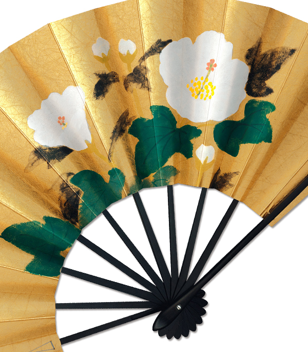 飾り京扇子 舞扇子タイプ 紅葉に鳥/芙蓉 Xe002 - itotsune 飾り京扇子 舞扇子タイプ 紅葉に鳥/芙蓉 Xe002 - itotsune