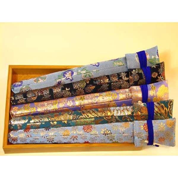 舞扇子用袋 化繊金襴 金襴/寒色系 （取混ぜ）】 Lh-mm2 - itotsune