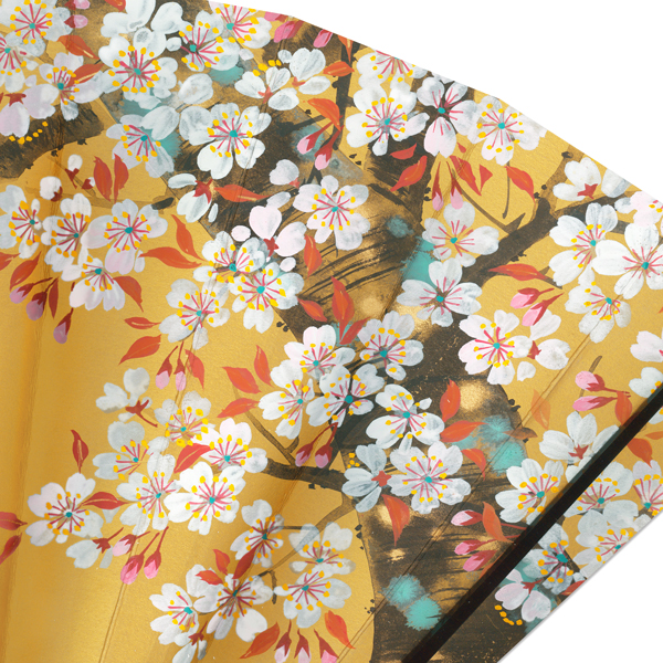 高級飾り京扇子 桜/台付 U112 - itotsune