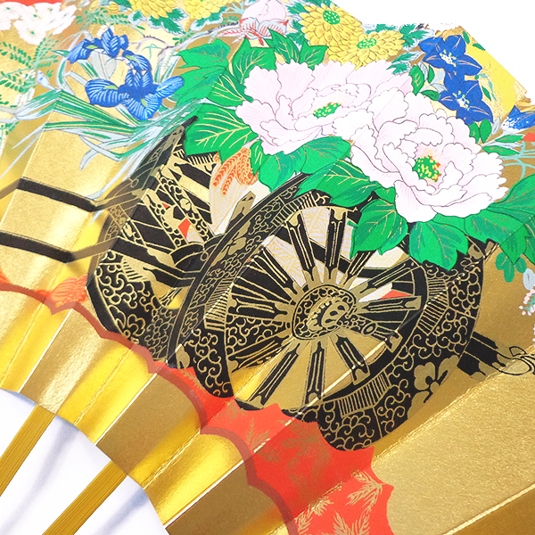飾り京扇子 高級仕舞扇子 花車/桜 - itotsune 飾り京扇子 高級仕舞扇子 花車/桜 - itotsune