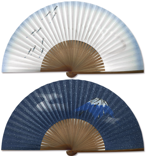 輝水に魚 「紳士扇子] - 扇や 半げしょう ｜京都｜投扇興・絵