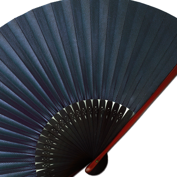 親骨臙脂塗り骨 ツートーンカラー 紺 臙脂 単品 京扇子 Af19 - itotsune
