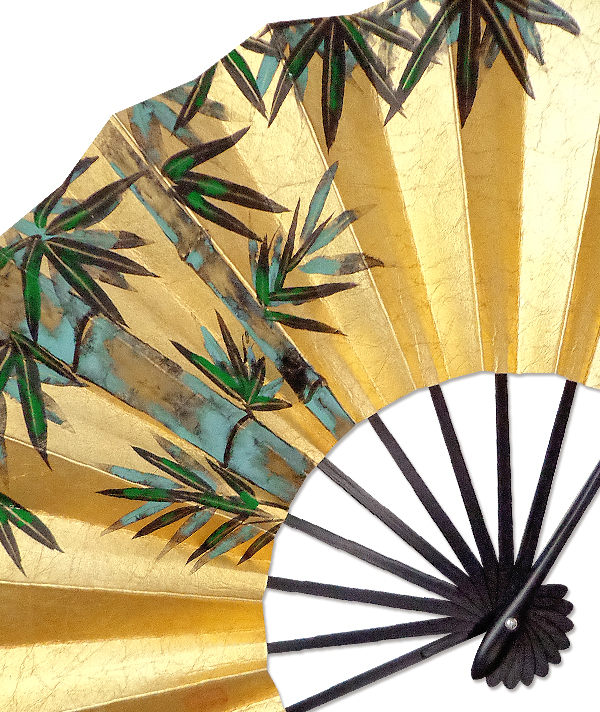 飾り京扇子 舞扇子タイプ 糸菊/青竹 Xe012 - itotsune