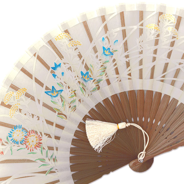 えり0924《水引素材》友禅和紙使用扇子 ROSE様専用《水引素材》友禅和紙使用扇子 - メルカリ