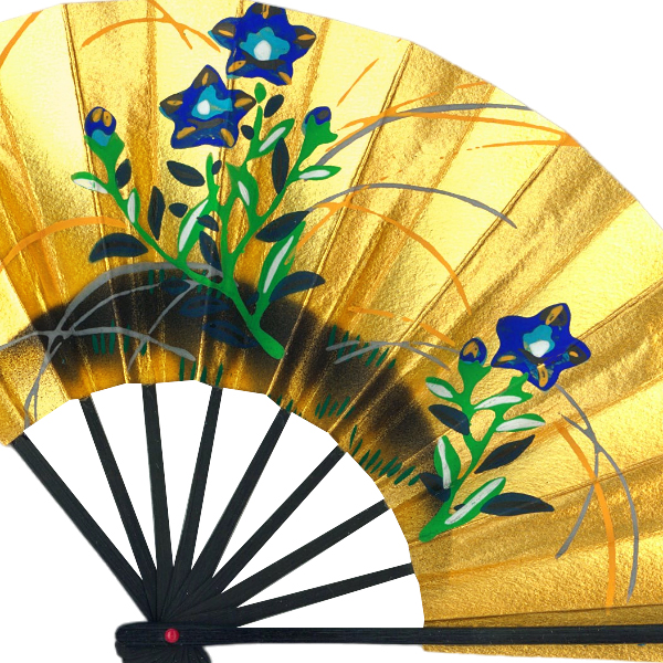 日本のお土産 豆扇子/桔梗 大国屋/扇子台付 Rf017 - itotsune
