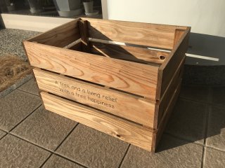塗料・接着剤 木製ボックス（ブラウン）