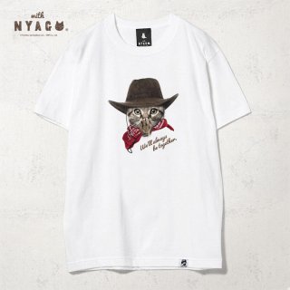 with NYAGO Tシャツ 【 カウボーイ ソラちゃん 肉球をペロペロするにゃ 1005 】