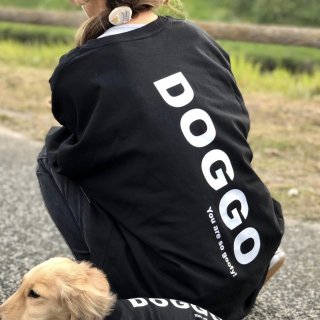 DOGGO/ビッグシルエットTシャツ(ディープブラック)/愛犬とペアルック可