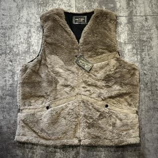 Vin&AgeESKIMO FUR VESTcolorSAND