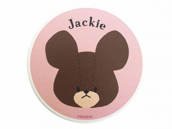 くまのがっこう（ジャッキー）陶製吸水コースター（フェイス