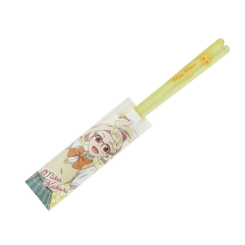 やくならマグカップも クリア箸（久々梨三華・ライトイエロー）金正陶器