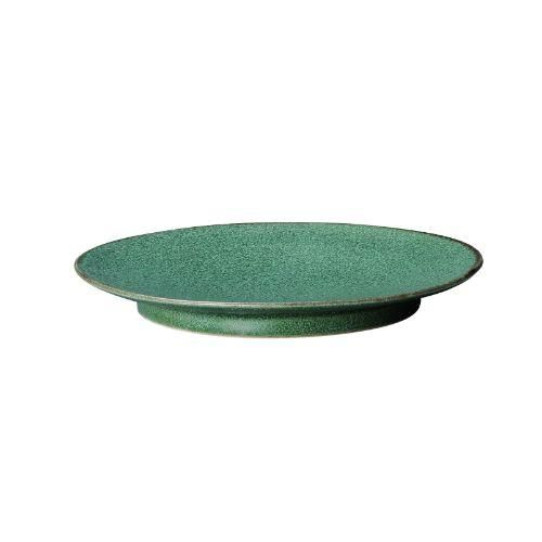 5号皿 古九谷青手土坡に牡丹図 15cm（緑）青郊窯 M.STYLE