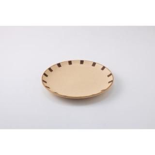 ロッジストライププレート 20cm （クリーム） 光陽陶器  磁器 