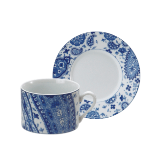 カップ ＆ ソーサー セット 200cc（青）トッカータ / ペイズリー RAK PORCELAIN 磁器