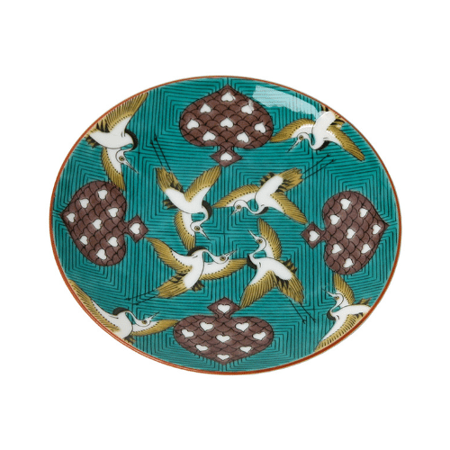 5号皿 古九谷色絵壺花鳥図 15cm(緑)青郊窯 M.STYLE ミヤザキ 5号皿 古九谷色絵壺花鳥図 15cm(緑)青郊窯 M.STYLE ミヤザキ