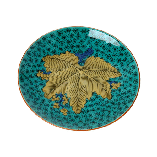 5号皿 古九谷色絵壺花鳥図 15cm(緑)青郊窯 M.STYLE ミヤザキ 5号皿 古九谷色絵壺花鳥図 15cm(緑)青郊窯 M.STYLE ミヤザキ