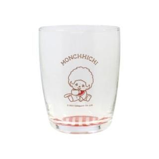 モンチッチ（チェック）グラスＳ（モンチッチくん）7cm（透明）金正陶器