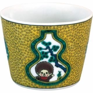 モンチッチ九谷焼 そばちょこ（古九谷青手瓢箪）8cm（黄）金正陶器