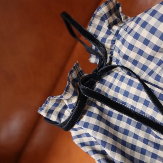 epa ribonn frill blouse&quot;CHECK&quot; チェックブラウス ribonn frill blouse
