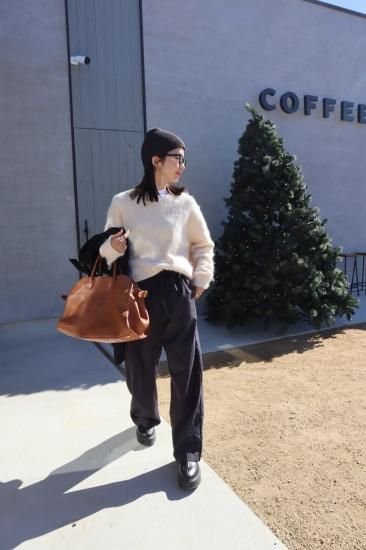 mohair V neck knit