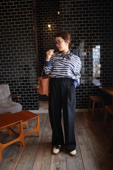 epa ワイドツイルパンツ 予約]wide twill pants“BLK” - ëpa