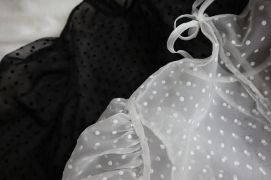 epa organdy dot blouse“BLK” ドットオーガンジー - メルカリ