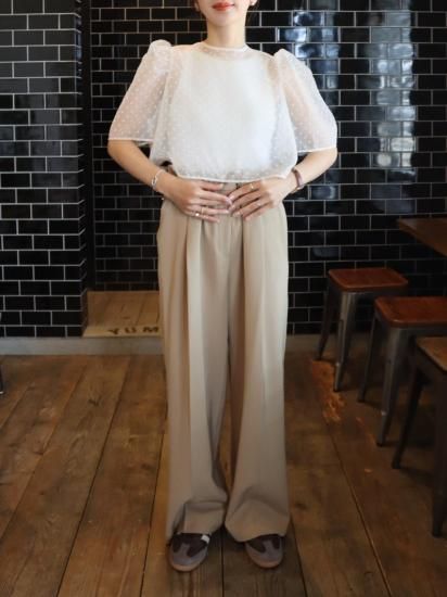 organdy dot blouse“WHT” - ëpa