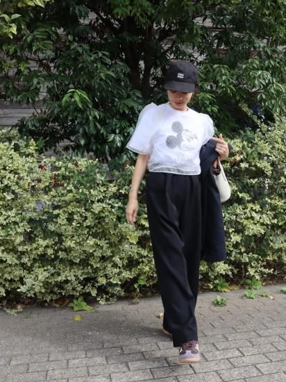 organdy dot blouse“BLK” ëpa ドット柄 半袖トップス organdy dot blouse“BLK” - ëpa