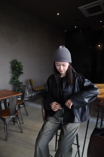 ëpa エパ　ボア襟　エコレザー　ジャケット 予約]eco leather jacket - ëpa