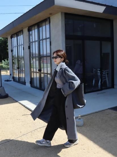 予約dramatic wool coat”GRY” - ëpa