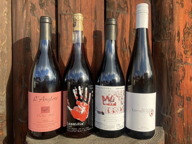 ラングロール（タヴェル ヴィンテージ2018）含む自然派ワイン4本セット（ロゼ1、赤2、白1）