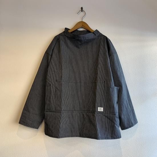 SASSAFRAS】ササフラス Landscaper Smock 5oz Indigo Stripe