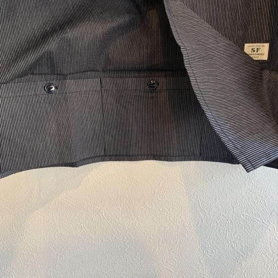 SASSAFRAS】ササフラス Landscaper Smock 5oz Indigo Stripe