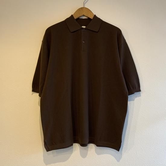 KAPTAIN SUNSHINE-ハイツイスト ピケニット-コットン鹿の子ポロ KAPTAIN SUNSHINE】 Polocollar Knit Shirt -Hi Twist Pique Knit
