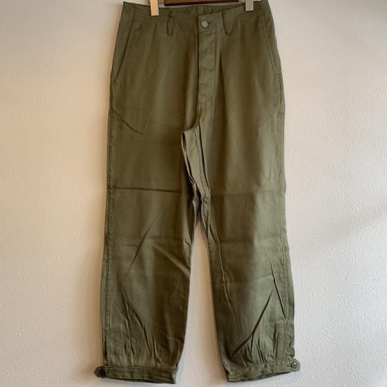 SASSAFRAS】 Sprayer Stream Pants 4/5 Cotton Linen Oxford