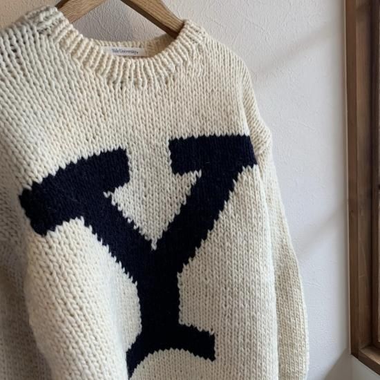 【新品タグ付き 】イエールロゴセーター YALE WOOL HAND KNIT