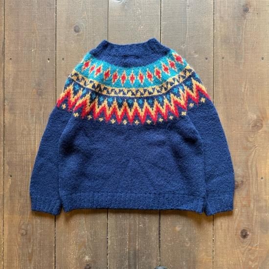 ナゴンスタンス ノルディック柄ニット アルパカ混 マルチカラー 派手 M ナゴンスタンス ノルディック柄ニット アルパカ混 マルチカラー 派手 M