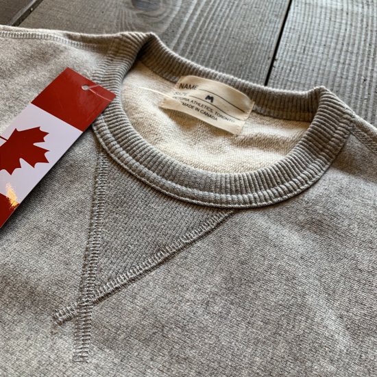 VICTORIA ATHLETICS】 REVERS GRAIN CREWNECK SWEAT Made In Canada