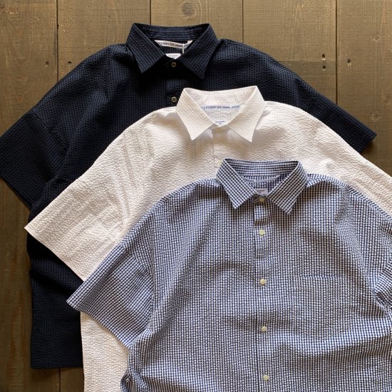NEW！！【Necessary or Unnecessary】 SLOPING S/S GINGHAM SHIRT