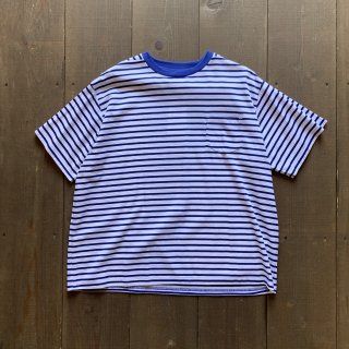 【Necessary or Unnecessary】 DELTA BLUE WIDE 鹿の子Tシャツ ボーダー 