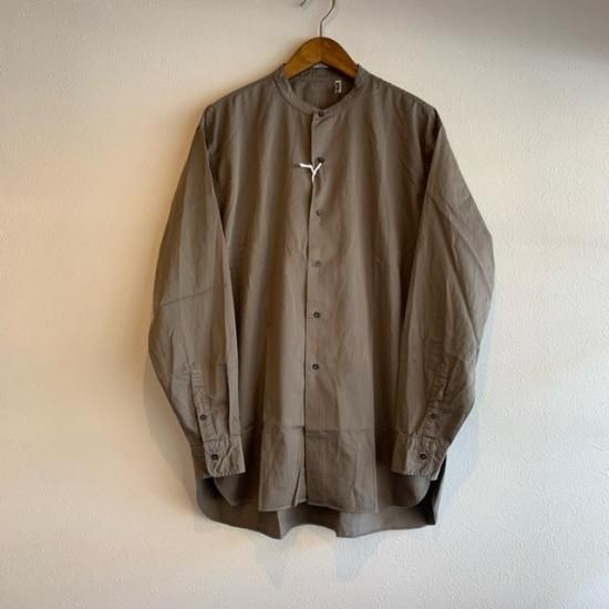 KAPTAIN SUNSHINE】 Garment Dyed Stand Collar Shirts