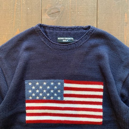 SUNNY SPORTS GOLF】 Flag Crew Sweater サニースポーツ フラッグ