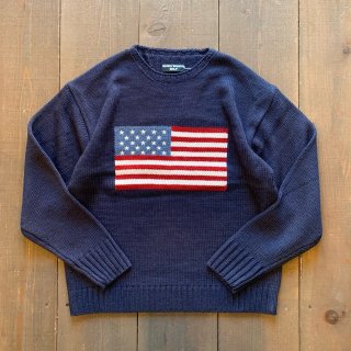 <img class='new_mark_img1' src='https://img.shop-pro.jp/img/new/icons5.gif' style='border:none;display:inline;margin:0px;padding:0px;width:auto;' />【SUNNY SPORTS GOLF】 Flag Crew Sweater サニースポーツ フラッグセーター 