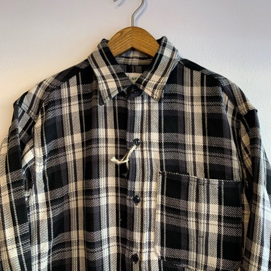 【SASSAFRAS】 Diggin Shirt Twill Check 