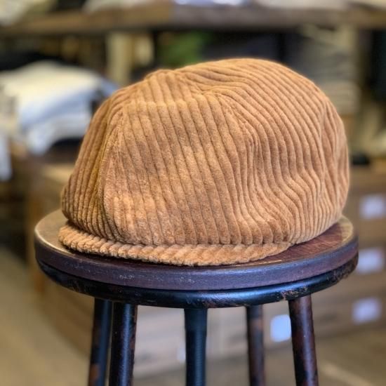 ブラウン コーデュロイ キャスケット