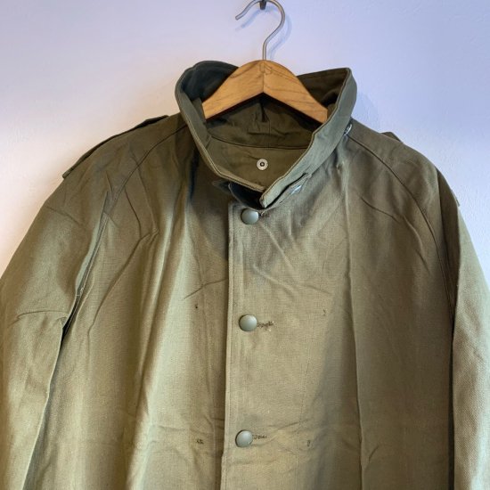 MILITARY DEADSTOCK】 50's FRENCH ARMY MOTOR CYCLE COAT フランス軍