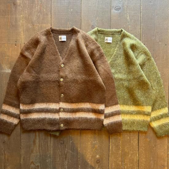 TOWNCRAFT】 Vintage Mohair Stripe Cardigan 