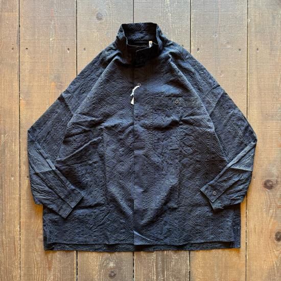 KAPTAIN SUNSHINE Standcollar Smock Ink Black